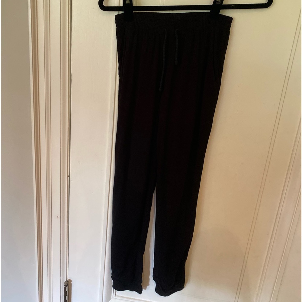 American Apparel Black Drawstring Joggers